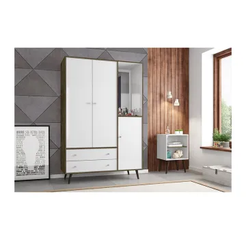 Bedroom Closet Wood Wardrobe Modern Cabinet for Bedroom