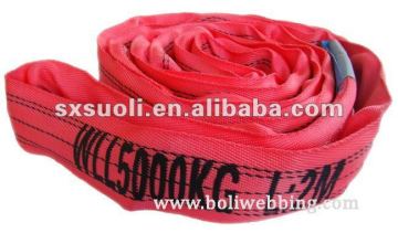 High Tenacity Polyester Webbing round Sling ( round lifting belt slings)