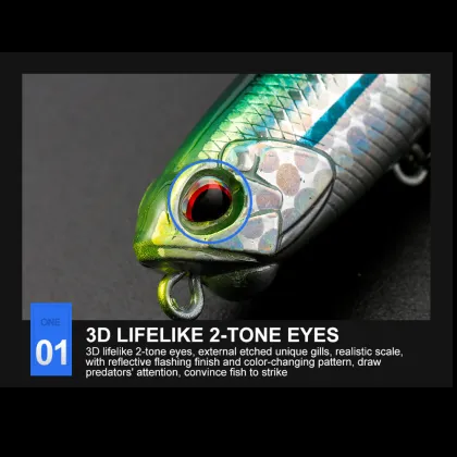 JOHNCOO Hard Bait Pencil Stick Fishing Lures for Bass