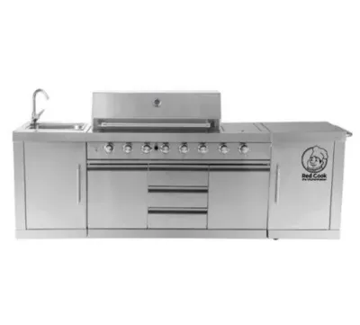 Great Selling 6 Burners Stainless Steel BBQ Island Outdoor Kitchen