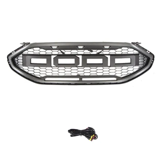 3Pcs LED Light Grill Honeycomb Grille Custom Made Front Grille Fit for Ford Edge 2019