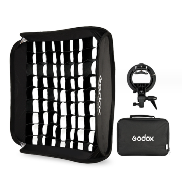 Godox 80x80cm S-Shape Foldable Softbox with S Chuck Holder and Carrying Case