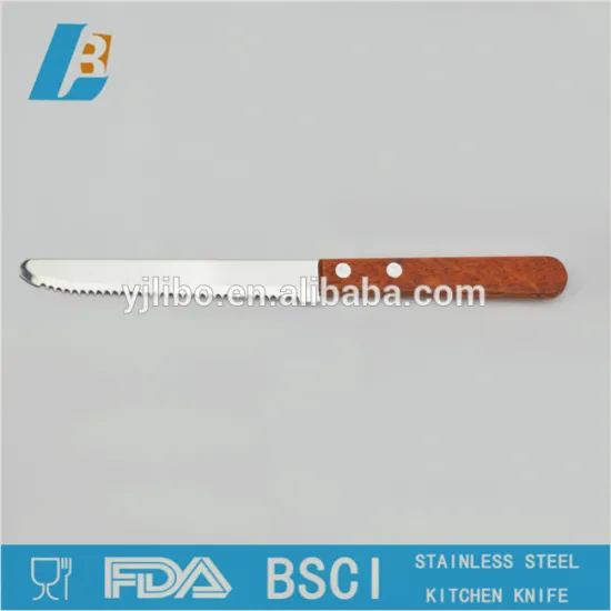 1pc stainless steel steak knife with wooden handle