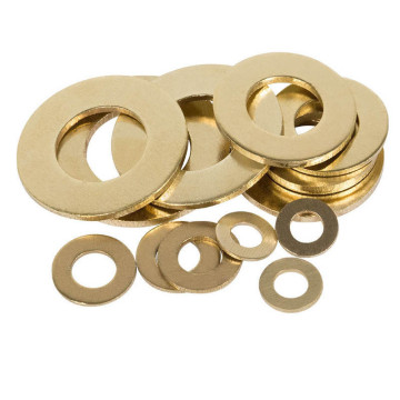 เครื่องซักผ้าแบนทองเหลือง: ขนาด M2 ถึง M20 - เครื่องซักผ้าธรรมดาวัตถุประสงค์ทั่วไป