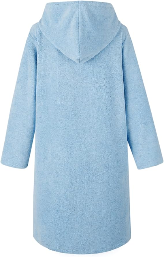 Blue Towel Poncho For Kids
