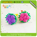 Soododo New design 3D flower rubber erasers