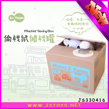 Cute mouse shape plastic piggy bank