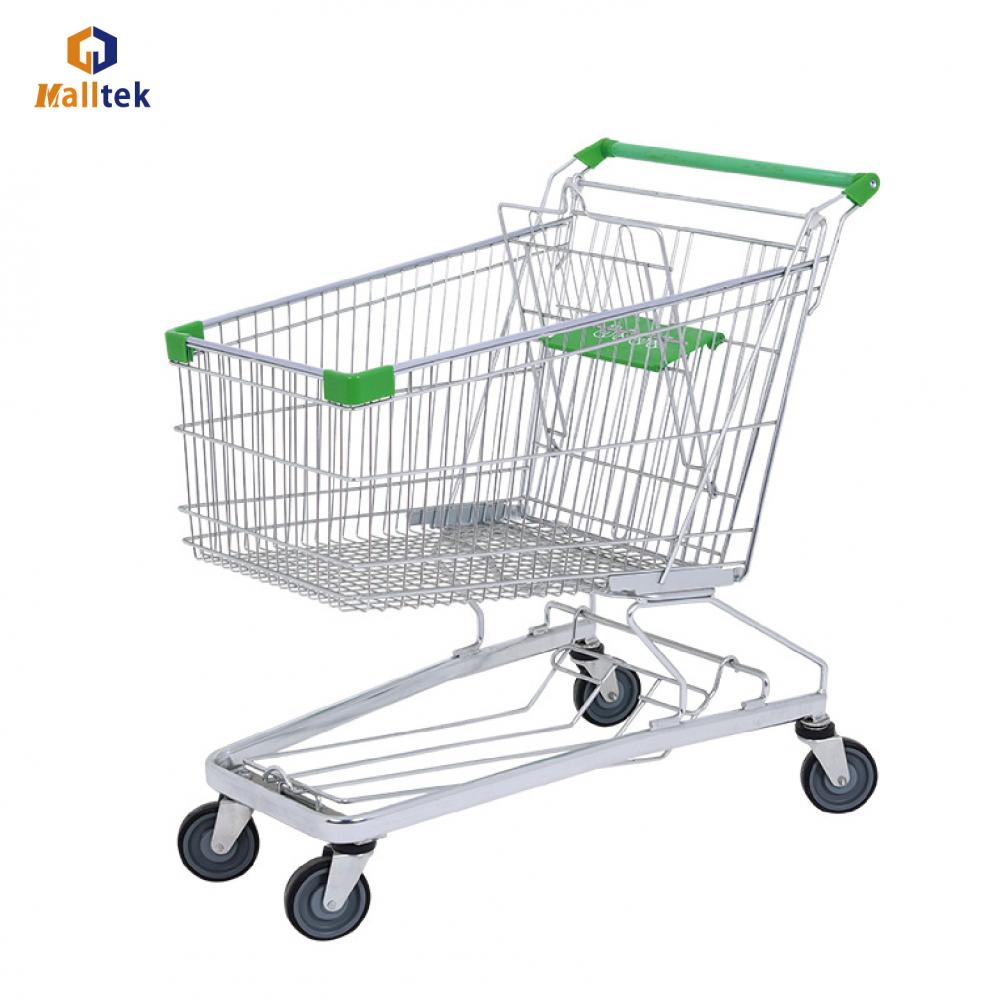 Supermarket PU wheels German Shopping Trolley