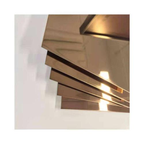 Golden Hairline Stainless Steel Decorative Panel