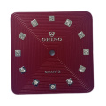 Square Shape Embossed Dial Applied Diamond Indexes