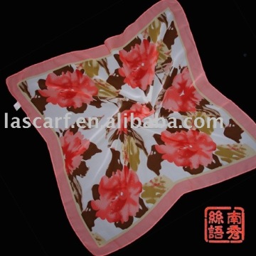 Polyester Square Scarf in Stock (SC-01093002)