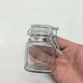Jarra hermética de almacenamiento transparente redondo con tapa de pestillo