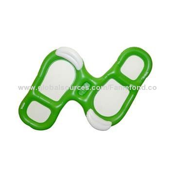 Couple Inflatable Lake Lounge Float with Mesh Bottom