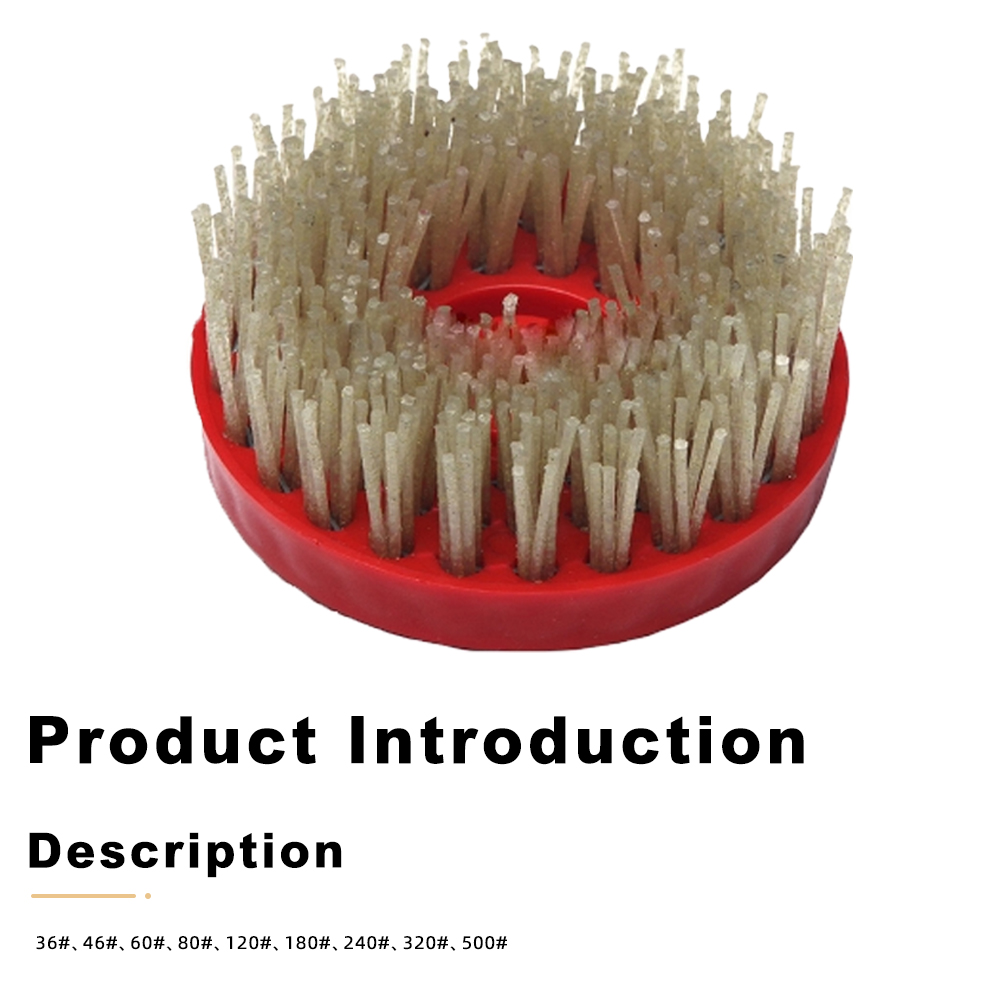 Red-Base Abrasive Nylon Floor Polishing Brush x