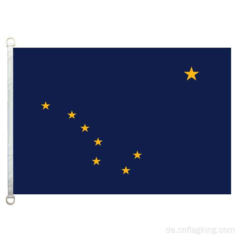100% Polyester 90*150CM Alaska Länderbanner Alaska Nationalflagge