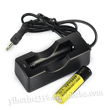 Boruit Li-Ion Battery Charger with EU Plug Single Charger &18650 Rechargeable Battery