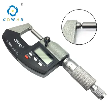 Digital Outside Micrometer 0-25mm 0.001mm Double Round Head Metric Gauge Micrometers Accurate Measuring Tool With Box