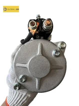 Excavator starting motor fittings