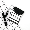 Cute geometric monogram PU card holder