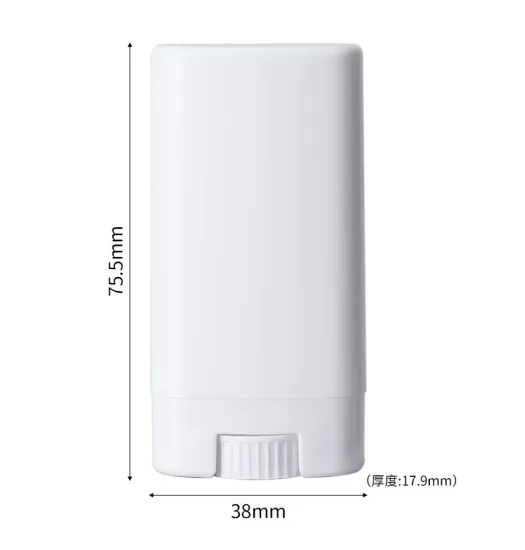15g PP Clear Plastic Oval Cream Tube for Personal Care and Cosmetics - Refillable Sunscreen Stick Packaging with Lids