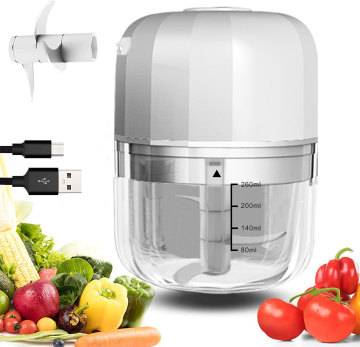 Cordless Kitchen Garlic Grinder: Vegetable Crusher & Food Chopper (250ML)