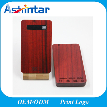 Mobile Power Supply Portable USB Battery 8000mAh Wooden Power Bank
