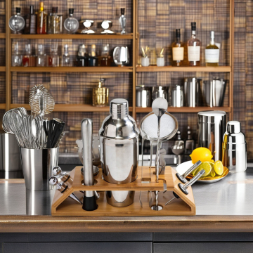 Set di shaker cocktail in acciaio inossidabile personalizzato con certificazione SGS
