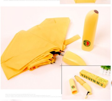 3 folding banana umbrella / banana bottle umbrella / banana umbrella