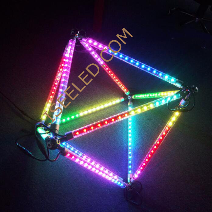 360 డిగ్రీ టీవీ హాంగింగ్ డిజిటల్ 3D RGB LED ట్యూబ్