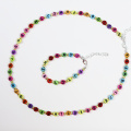 6MM Round Letter Rainbow Chain Jewelry