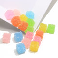 Colorful Cube Square Resin Beads DIY Toy Decoration Cabochon Handmade Craft Decoration Beads spacer