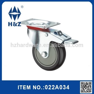 Black steel industrial caster wheel