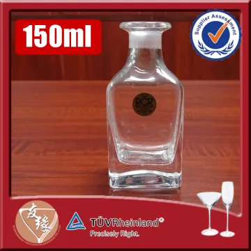 Heavy weight high grade gift set thick wall flint clear glass empty 150ml reed diffuser bottles