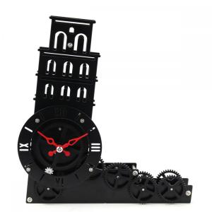 The Lean Tower Gear Desk Clock