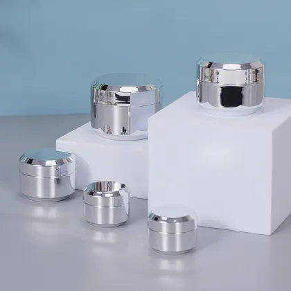 Silvery Plastic Cream Jar 5g 15g Cream Jar