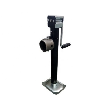 7000lbs RV Trailer Truck Parts: Round Weld-On Pipe Mount Swivel Jack Stand Side Wind 15" Jack