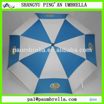 Double canopy umbrella vented golf umbrella stromproof umbrella
