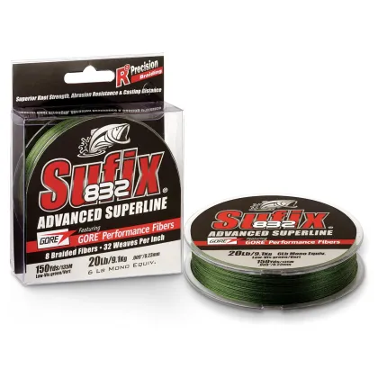 High Quality SUFIX 832 Advanced Superline Braid Fishing Line: 120M, 250M, and 300M in 8 Strands Multifilament