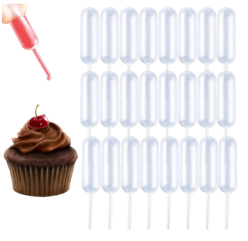 4ml Plastic Pipettes Dropper Squeeze Dropper for Chocolate Strawberries Cupcakes