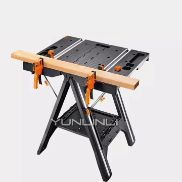 Folding Woodworking Saw Table & Sawhorse Portable & Multi-function Working Table With Quick Clamps And Holding Pegs WX051