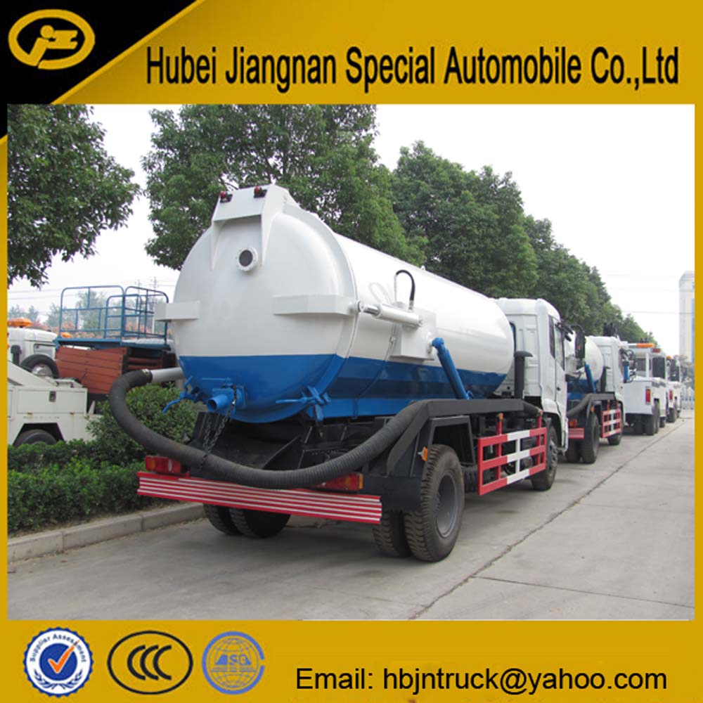 vacuum tank truck rear view