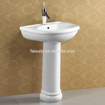 Large Floor Standing White Glazed Ceramic Washing Art Basin
