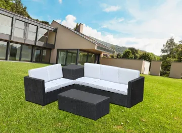 Swimming pool side Poly Cane Furniture outdoor sofa