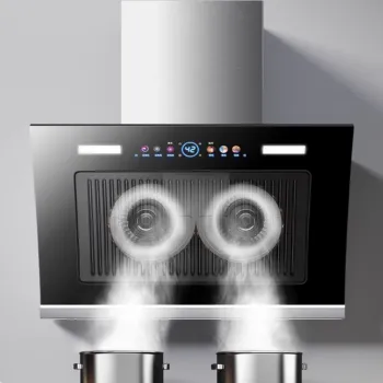 Smart Island Range Hood with Powerful Double Copper Motor