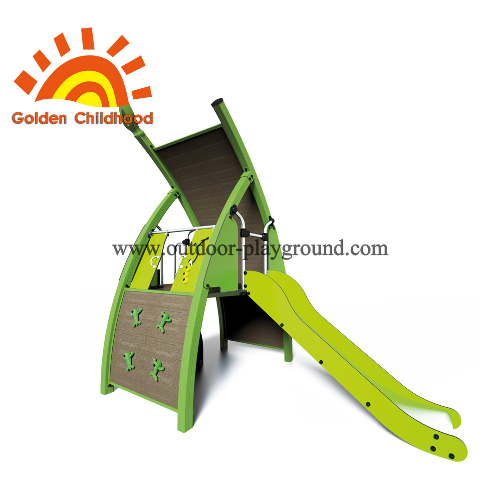 Green Single Panel With Slide Playground Equipment For Sale