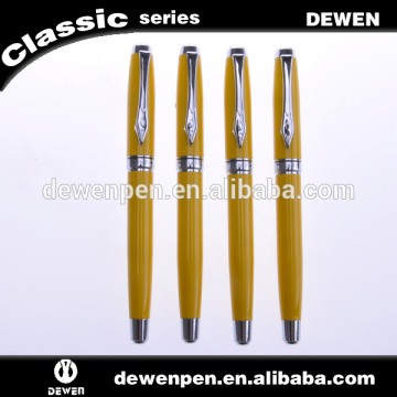 high quality yellow metal roller pen for executive