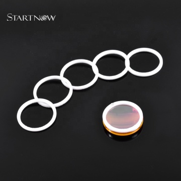 5pcs/lot ptfe غسالات 19 مم ، 19.05 مم ، 20 مم ، 25 ملم ، 25.4 ملم - حشيات مضادة للانزلاق للمرايا العدسة التركيز بالليزر وآلات قطع الليزر CO2