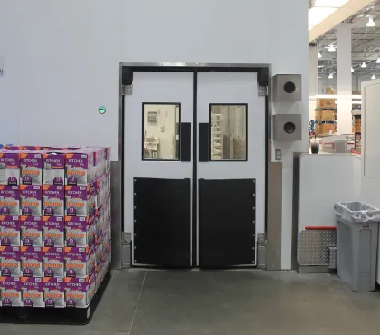 Industrial Kitchen Restaurant 304 Stainless Steel Anti-Collision Door