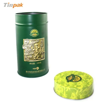 honeysuckle green tea tin packaging can