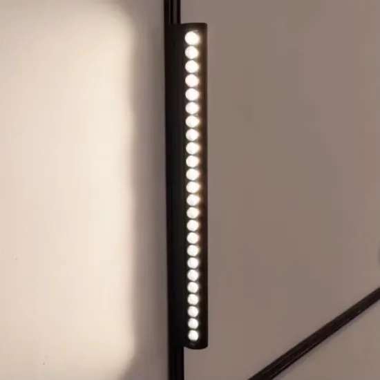 Magnetic Slim Track Bar Dotted Linear Light with 6W/12W/18W/24W Rotatable LED Grille, DALI & Zigbee Dimmable, CCT Adjustable